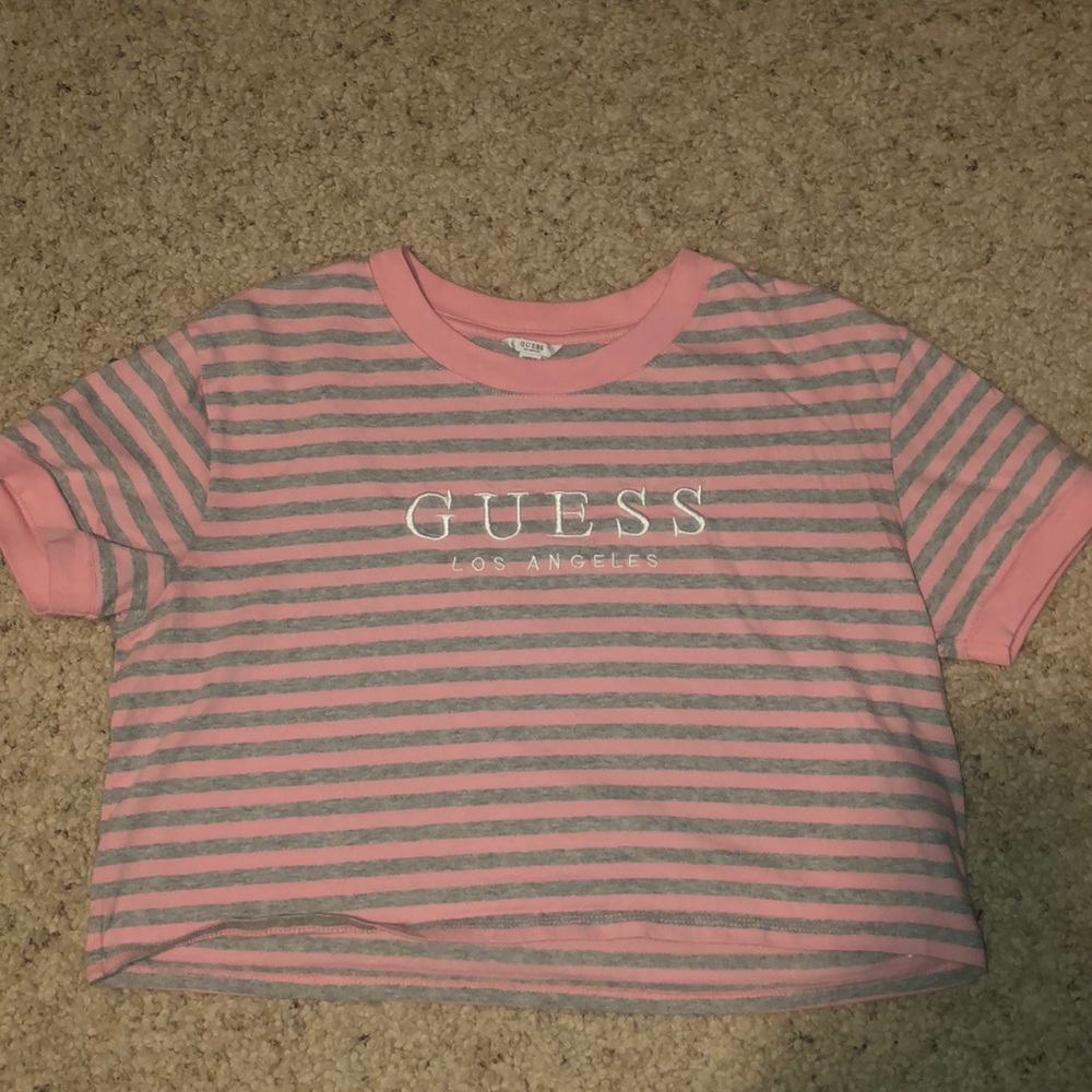 cropped GUESS shirt